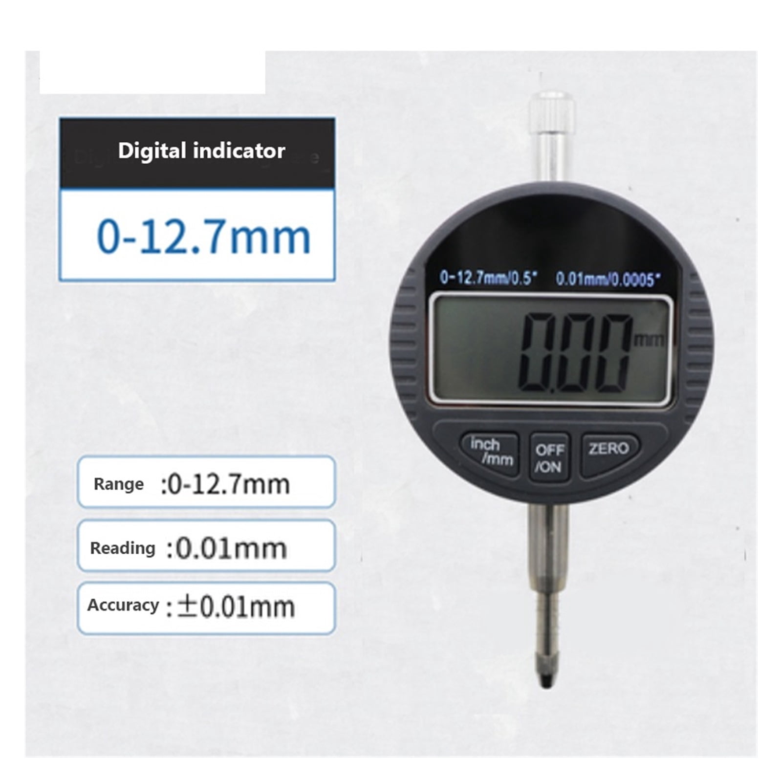12.7mm/25.4mm Digital Depth Gauge Electronic Depth Gauge Depth Dial ...