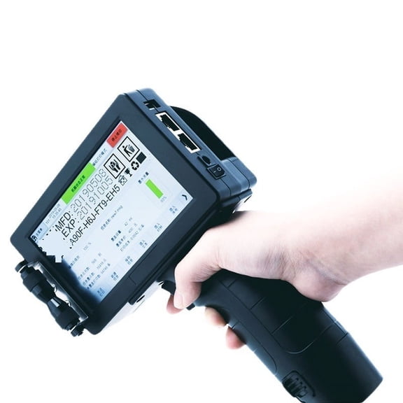 12.7mm Handheld Inkjet Printer, 5 Inch Touch Screen Coding Printer, Label QR Code Barcode Printer ,Complete Kit