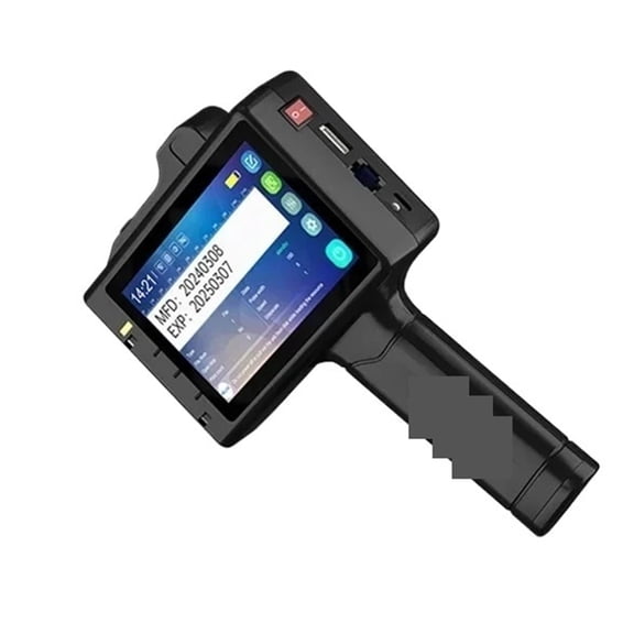12.7mm Handheld Inkjet Printer Portable Label Printer Touch Screen For QR Code Barcode Date Logo On All Meterials ,Crisp Output