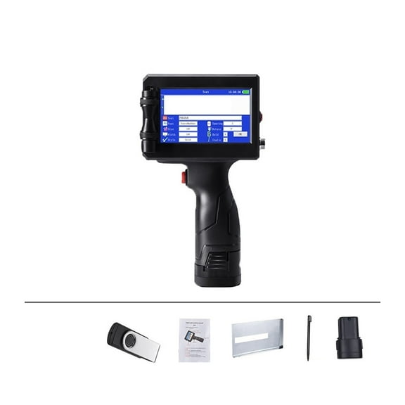 12.7mm Handheld Inkjet Printer ,QR Bar Batch Code Date Number Logo Expiry Date Label Printer , 24 Languages Portable ,Portable & User