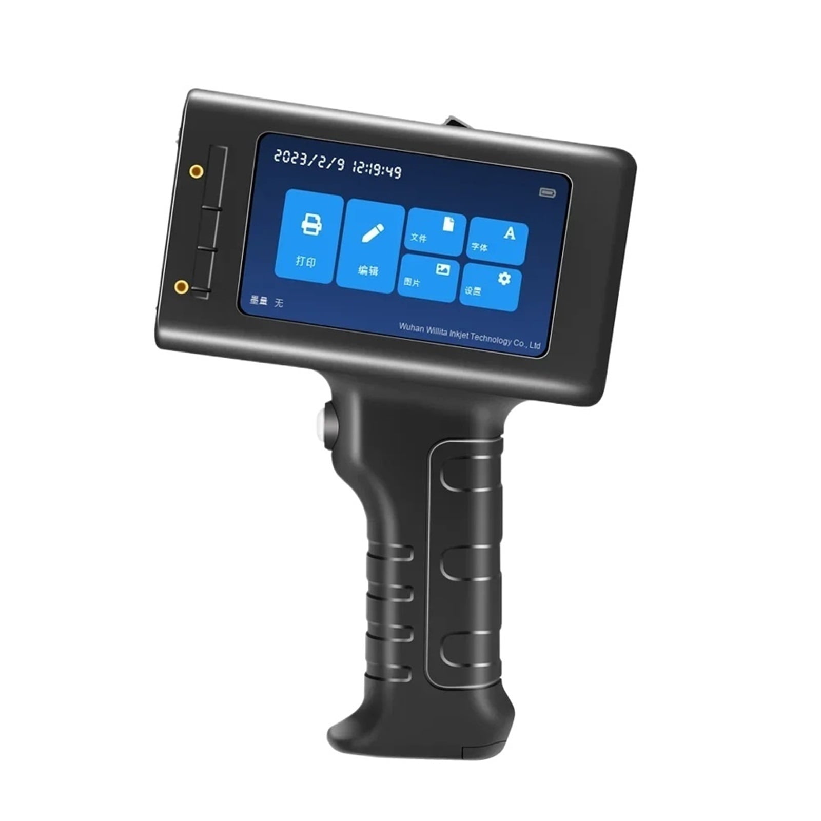 12.7mm Label Printer Handheld Inkjet Printer QR Bar Batch Code Date ...