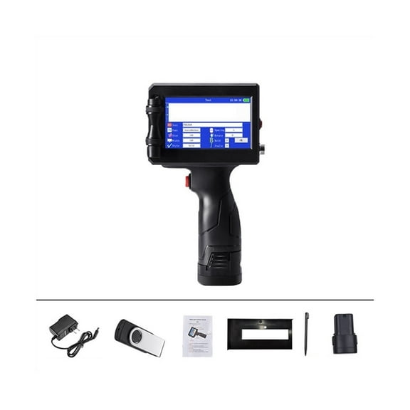 12.7mm Label Printer QR Bar Batch Code Date Number Logo Expiry Date Handheld Inkjet Printer 24 Languages Portable ,Fast Printing