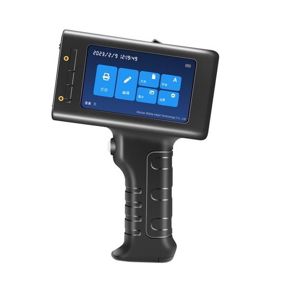12.7mm Label Printer, QR Strip Batch Code Numbering Logo Handheld Inkjet Printer, Permanent Ink ,Versatile Surface Compatibility
