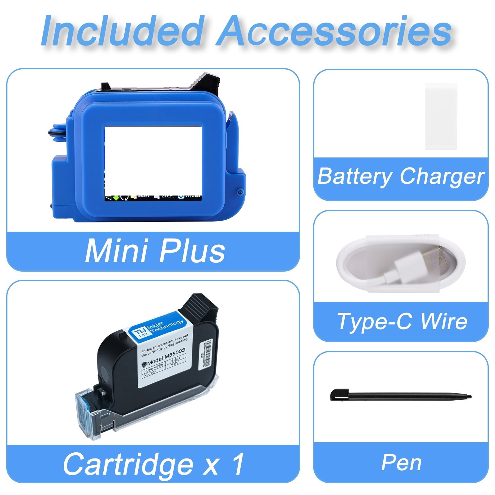 Mini Inkjet Date Coding Printer 12.7mm Nozzle Mini Handheld Inkjet Printer QR Barcode Batch Date Number ...