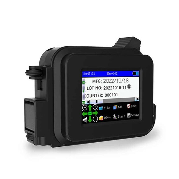 12.7mm Portable Mini Printer Handheld Inkjet Printer Text QR Barcode Batch Number Logo Image Coding Machine US Plug