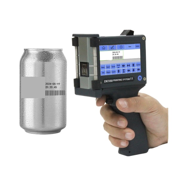 12.7mm Portable Printer QR Barcode Logo Text Date Label Printer Handheld Thermal Inkjet Printing Machine