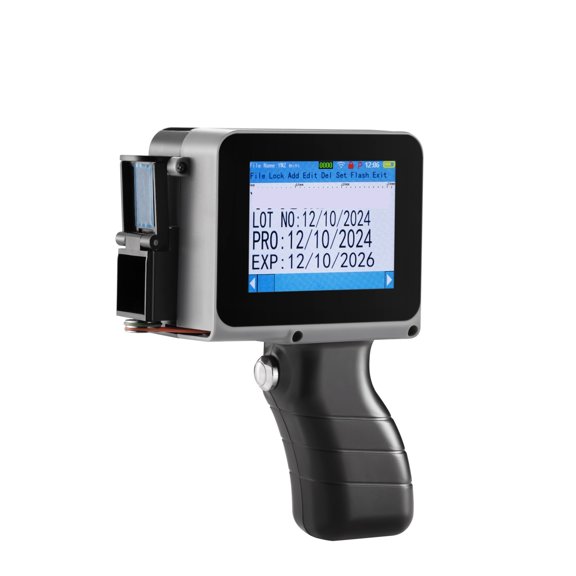 12.7mm Printing Gun QR Bar Batch Code Date Logo Expiry Label Portable Mini Handheld Thermal Inkjet Printer