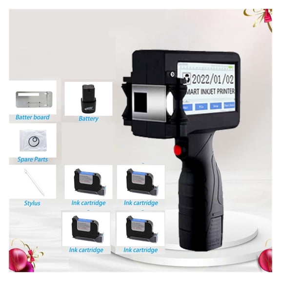 12.7mm Smart Handheld Coding Machine, Bottle Cap Logo Label Packaging Small Inkjet Printer Portable