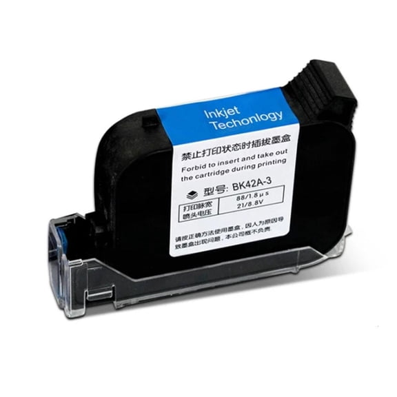 12.7mm Solvent Fast Drying Ink Quick Drying Ink Cartridge BK42A-3 42ml 600DPI