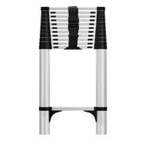 12.8/15.5ft Telescoping Extension Ladder, Stainless Steel Folding Telescopic Ladder with Locking Mechanism, Multi-Purpose Collapsible Ladder for Home or RV Outdoor Work, Bearing 330lbs