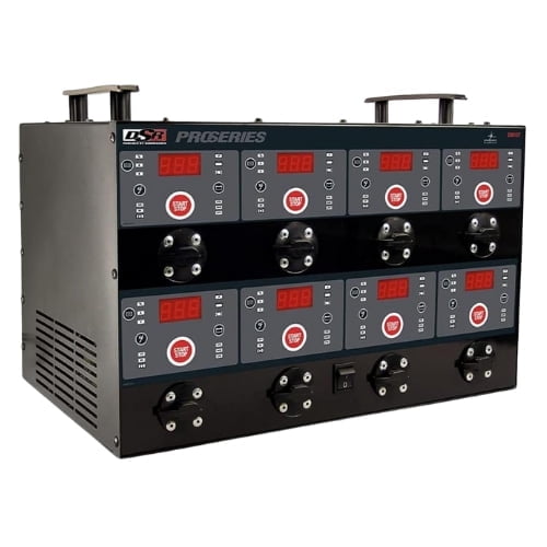 Schumacher Electric DSR Pro Heavy-Duty 8-Bank Automatic 12A Car Battery Charger and Maintainer, For 6V/12V Automotive and Marine Batteries, DSR127