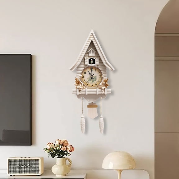 12.8*4.33*27.2 Modern Creative Appearance White Wall Mount Creative Wall Clock for Living Rooms, Bedrooms