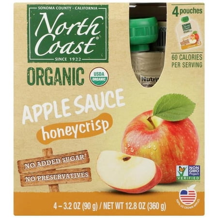 12.8 oz Organic Apple Sauce Honeycrisp - 4 per Pack - Pack of 6