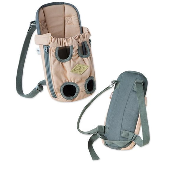 12.8 x 7.5 x 6 in. Wiggle-sack Fashion Designer Front & Backpack Dog Carrier, Pink - Small