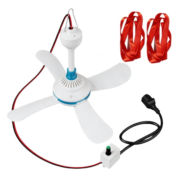 12-85V Canopy Fan with Switching Adjustable Speed Fan for Camping Bed Dormitory Energy Saving Replacement
