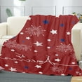 thumbnail image 1 of TOPRenddon Independence Day Flannel Blanket - Patriotic Lightweight Throw for Holiday Gifts, Air Conditioning Use, Travel, Sofa & Outdoor Celebrations (75x100cm, Red), 1 of 8
