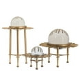 thumbnail image 1 of 12, 9, 8 Inch Set of 3 Crystal Balls, Decorative Accent, Gold, 1 of 6