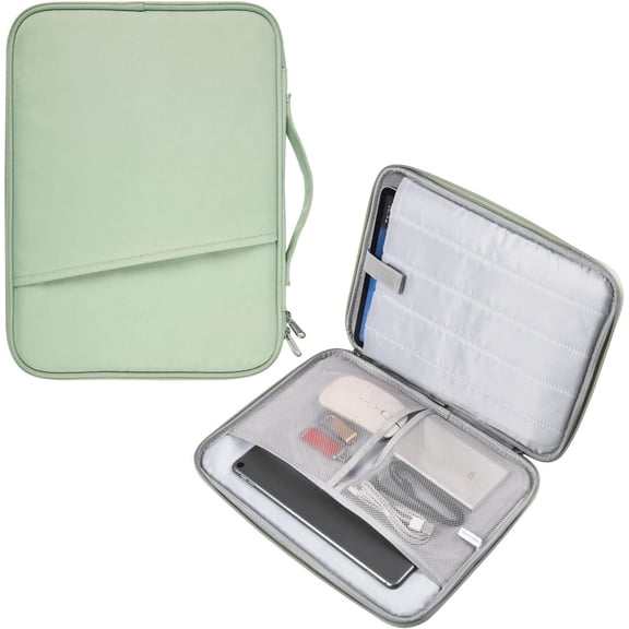 12.9 Inch Tablet Sleeve Bag for 2025 2024 iPad Pro M5 M4/iPad Air M4 M3 M2 13"/Pro 12.9",Samsung Galaxy Tab S9+Plus,S8+,S7+ Plus,S7 FE 12.4" Carrying Case,Surface Pro 11 Snapdragon,10,9,8,X Bag-Green