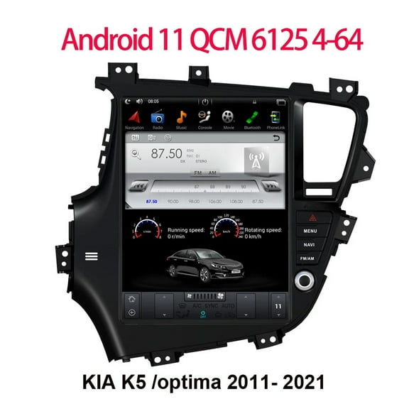 12.9" Tesla Style Screen Android 11 4G+64G Car GPS Navigation For KIA K5/Optima 2011-2021 Auto Radio Stereo Multimedia Player