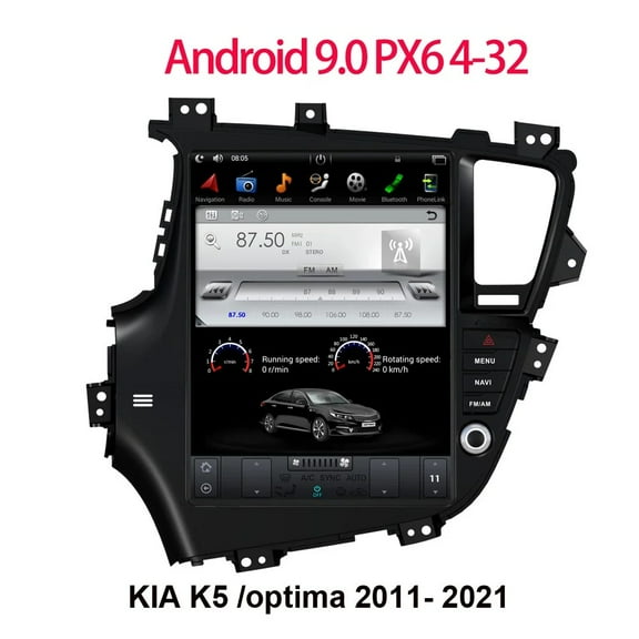 12.9" Tesla Style Screen Android 9.0 4G+32G Car GPS Navigation For KIA K5/Optima 2011-2021 Auto Radio Stereo Multimedia Player