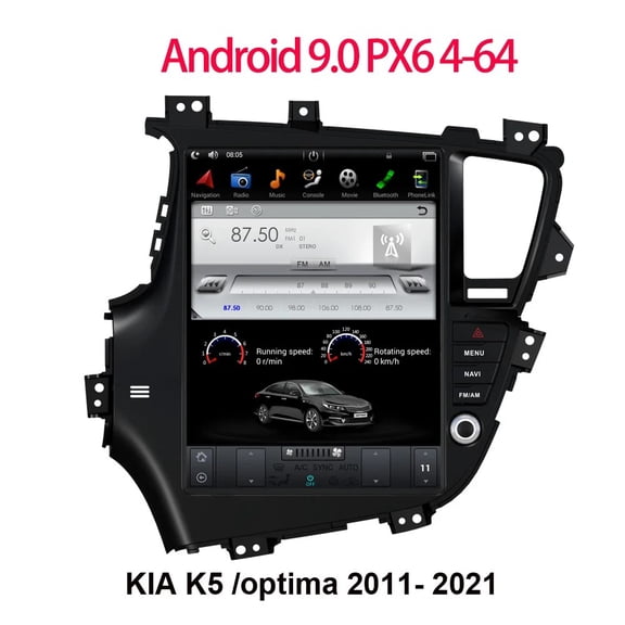 12.9" Tesla Style Screen Android 9.0 4G+64GCar GPS Navigation For KIA K5/Optima 2011-2021 Auto Radio Stereo Multimedia Player