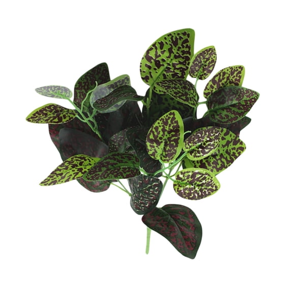 12.99" Realistic Variegated Artificial Leaves - All-Weather Greenery for Wall/Vase Decor (4-Color Options)