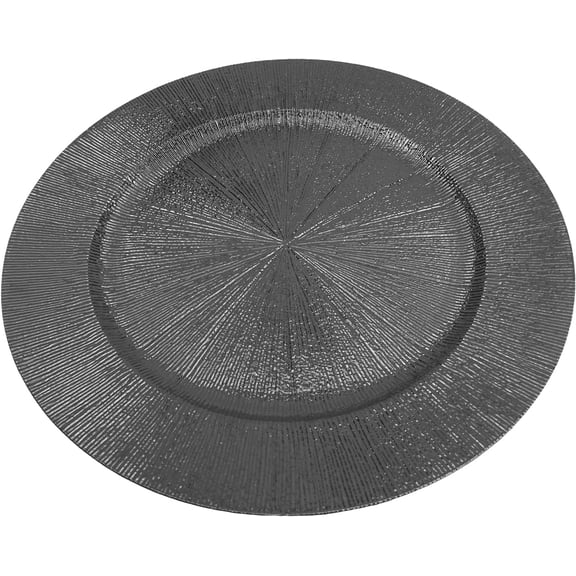 12.99Inch Modern Dinner Plate Chargers, Round Plastic Charger Plates, 50 PCS Reusable Serving Plates Sets for Banquets Wedding Party Events Table Decorative