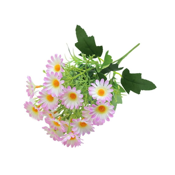 12.99in Artificial Daisy Flowers Outdoor Decor | UV-Resistant Plastic Bouquet for Garden/Home/Holiday Decor (7 Colors 0.07lb)