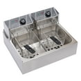 12.9QT Deep Fryer, Electric Stainless Steel Dual Basket Deep Fryer for