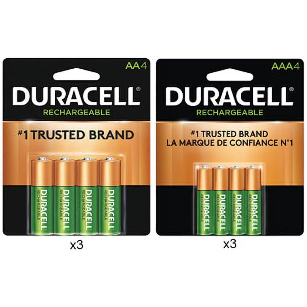 12 AA (2500 mAh) + 12 AAA (900 mAh) Duracell Rechargeable Battery Combo