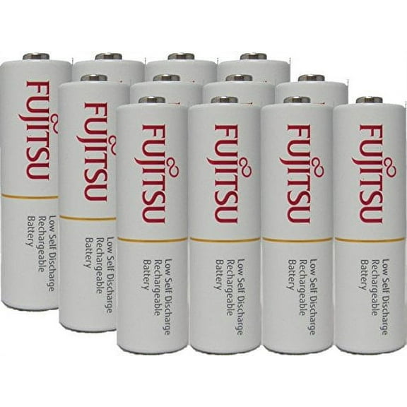 12 AAA Ready-to-Use Rechargeable Batteries 800mAh (Min 750mAh) NiMH 1.2V by Fujitsu