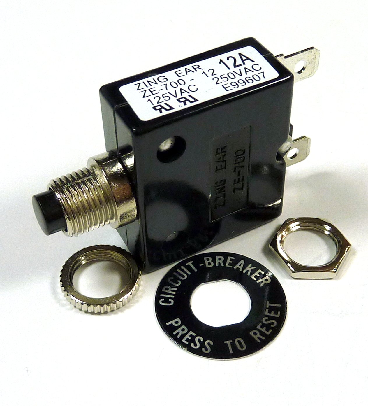 12 AMP 50VDC, 250VAC CIRCUIT BREAKER