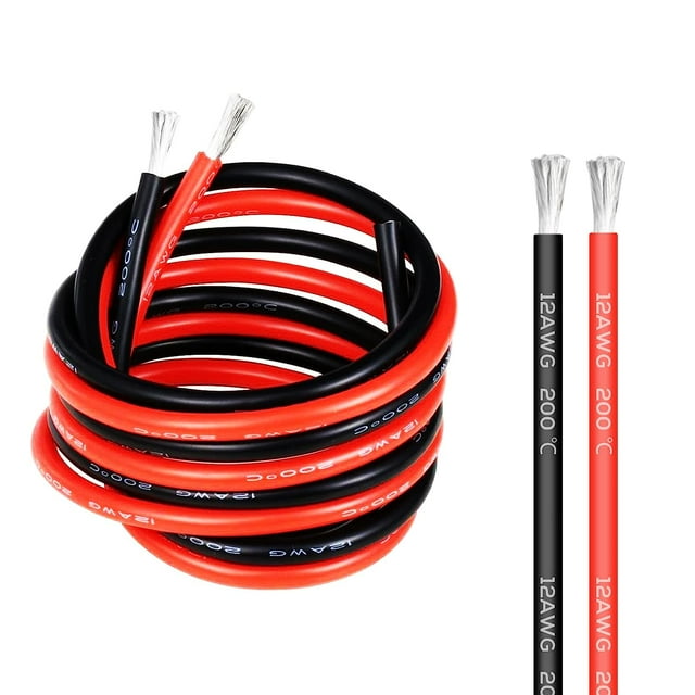 12 AWG Silicone Wire 12 Gauge Wire 20 Feet Flexible Silicone Wire 12AWG