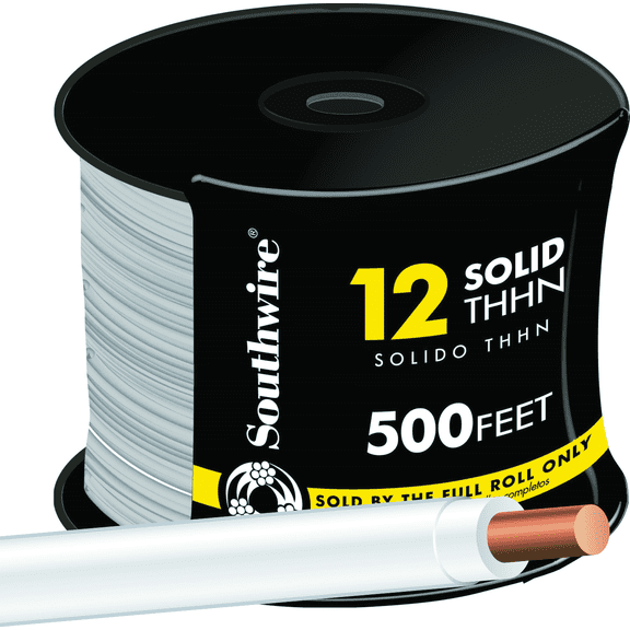 12 AWG Solid THHN Electrical Wire - Pack of 4 Indoor & Outdoor Use, NEC-Compliant