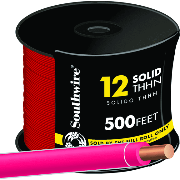 12 AWG Solid THHN Electrical Wire - Pack of 4 Indoor & Outdoor Use, NEC-Compliant