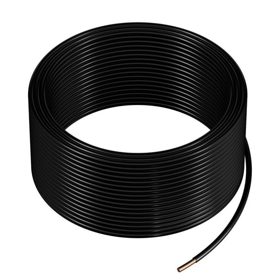 12 AWG Solid THHN Wire 100 OFC Copper Electrical Building Wire Nylon Jacket PVC Insulation Rated 600 Volts Heavy Duty Residential Industrial Commercial Black 100 Feet