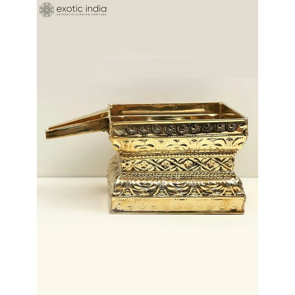 12" Abhisheka Patra For Abhishekam In Brass | Handmade | Made In India - Brass Statue