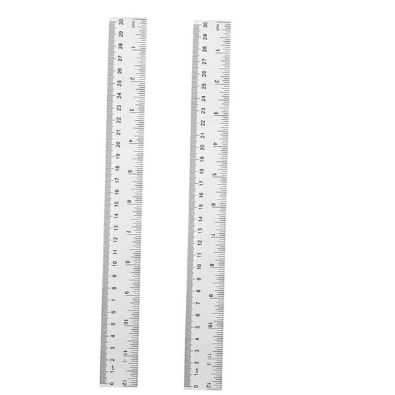 12" Acrylic Clear Ruler with Raised Center Grip: 1CT