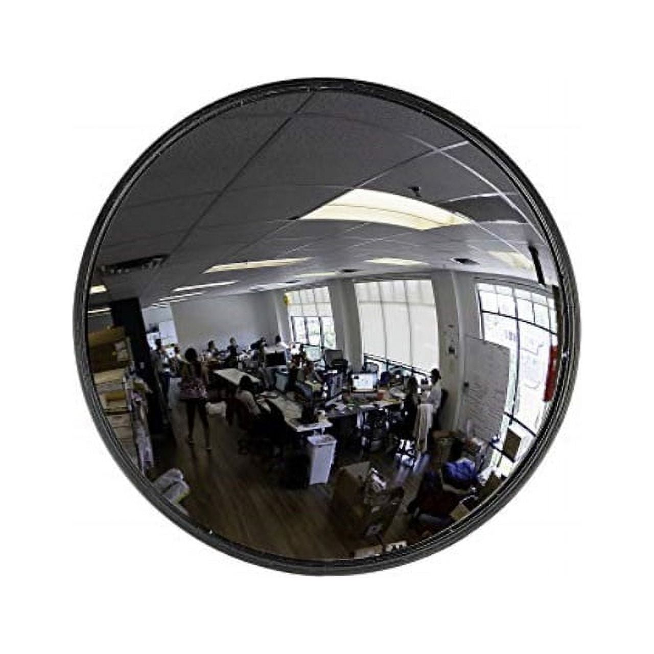 12" Round Black Acrylic Indoor Security Mirror with Mounting Hardware