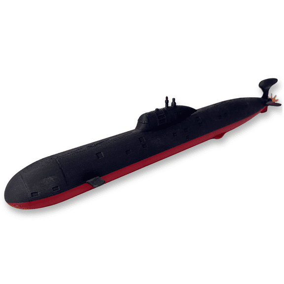 12" Akula-Class Submarine Model  Russian Soviet Nuclear Attack Submarine Replica, Cold War Naval Military Gift & Desktop Display Decor, Scale Miniature Ship