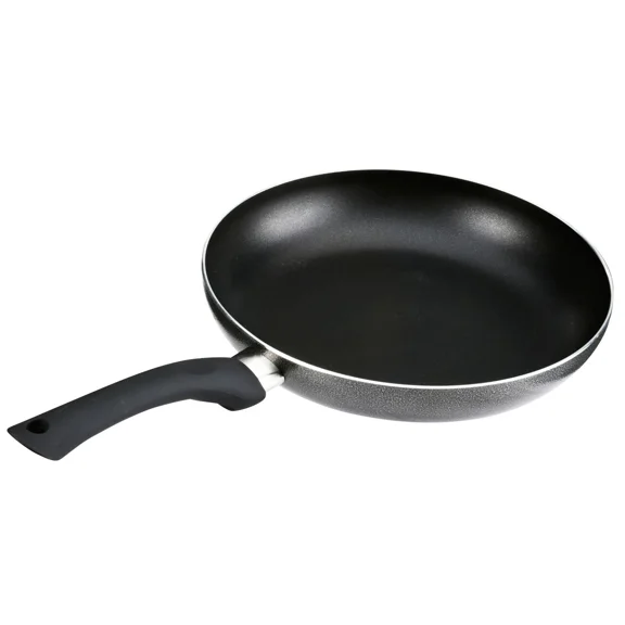 12" Aluminum Charcoal Exterior Nonstick Fry Pan With Black Soft-Touch Handle