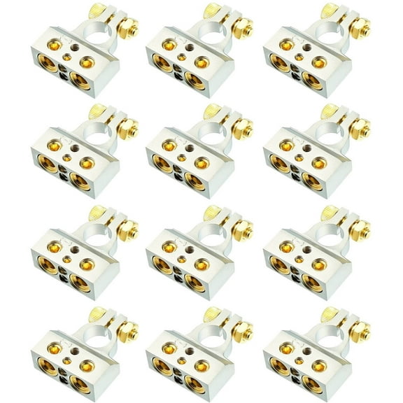 12 American Terminal ABTC300N 0/2/4/6/8 AWG Single Negative Power Battery Terminal Connectors Chrome
