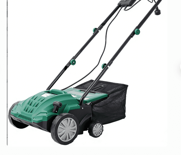 12 Amp 2-in-1 13 Inch Electric Garden Scarifier Dethatcher CUS Certificated with 31.7QT Extra Large Removable Collection Bag (Single Box Made in China)
