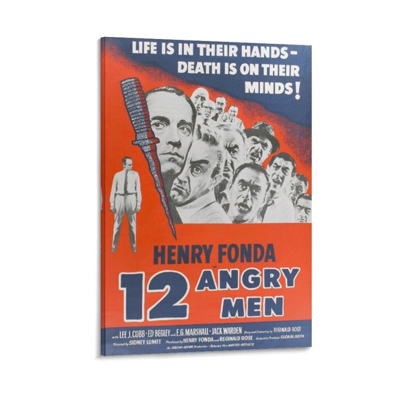 12 Angry Men Movie Poster (11) Wall Art Poster Gifts Bedroom Prints Home Decor Hanging Picture Canvas Painting Posters 24x36inch(60x90cm)