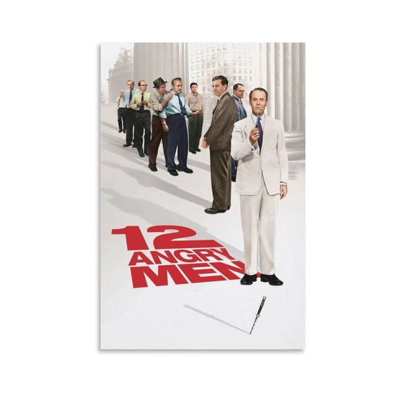 12 Angry Men Movie Poster (22) Picture Print Wall Art Poster Painting Canvas Posters Artworks Gift Room Aesthetic 24x36inch(60x90cm)
