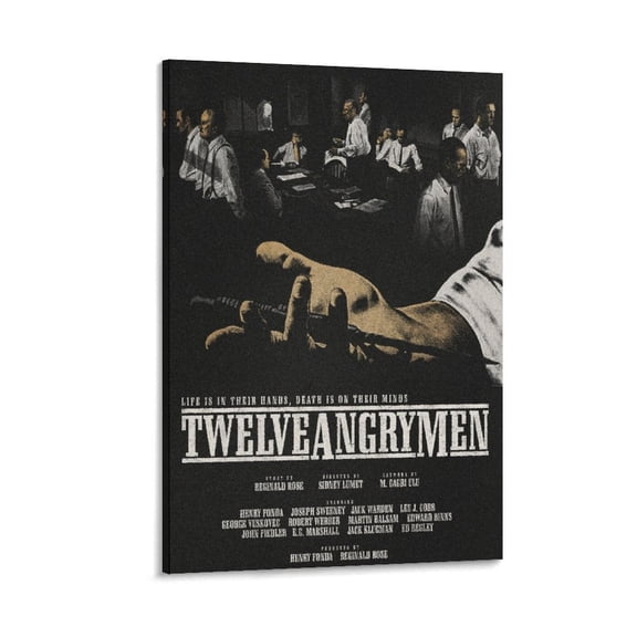 12 Angry Men Movie Poster (6) Wall Art Poster Gifts Bedroom Prints Home Decor Hanging Picture Canvas Painting Posters 24x36inch(60x90cm)