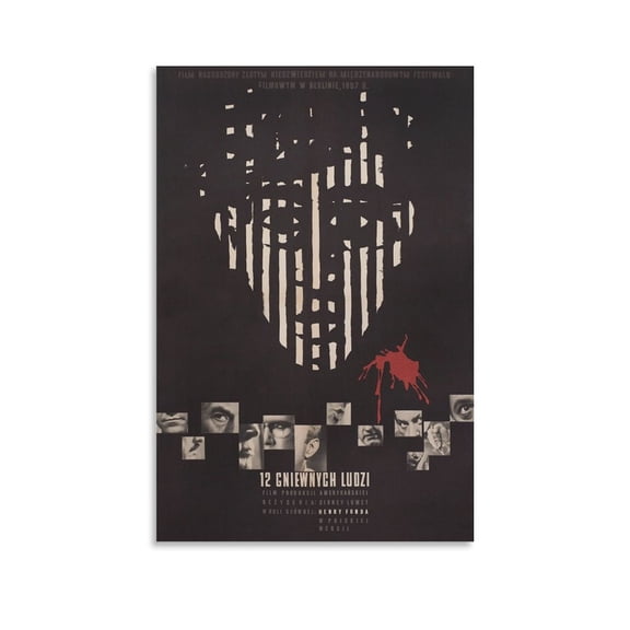 12 Angry Men Movie Poster (8) Wall Art Poster Scroll Canvas Painting Picture Living Room Decor Home 16x24inch(40x60cm)