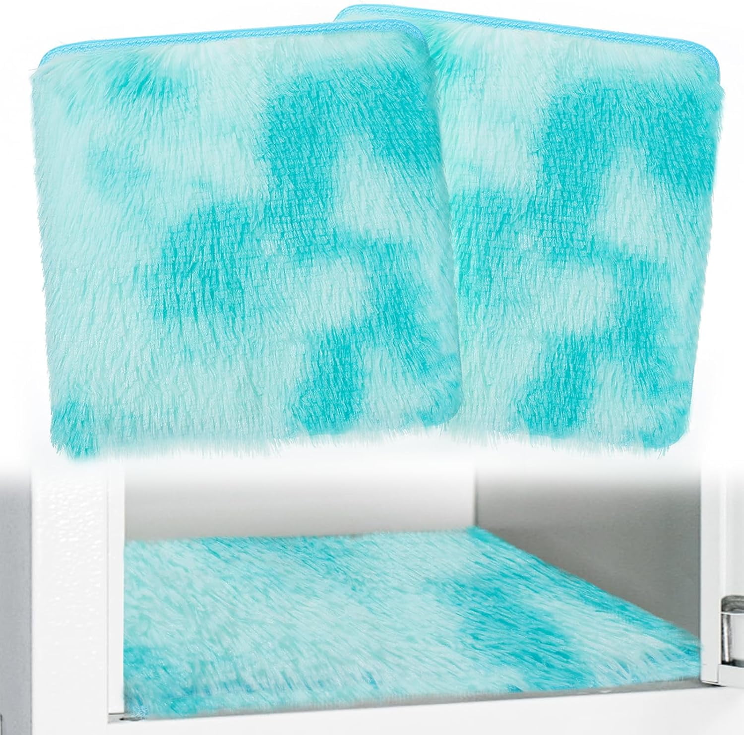 12'' Anti-Slip School Locker Rugs for Girls - Tie-Dyed Fluffy Plush ...