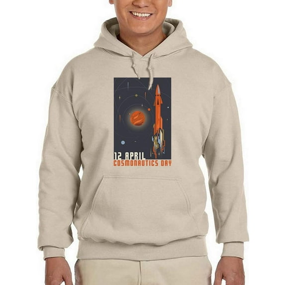 12 April Cosmonautics Day Hoodie Men -Image by Shutterstock, Male Large