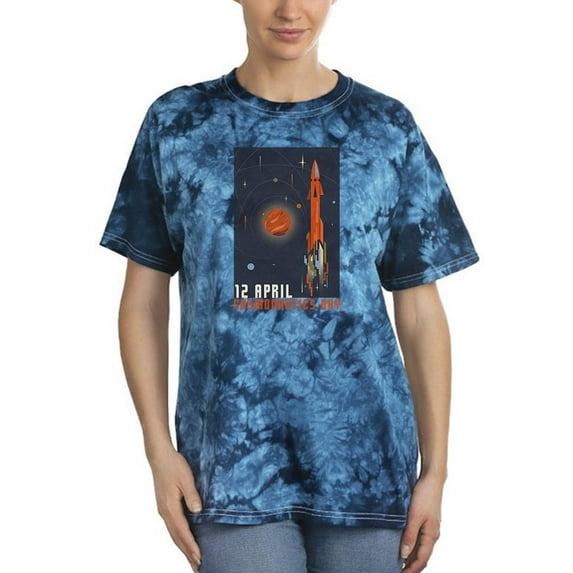 12 April Cosmonautics Day Tie Dye Crystal Women -Image by Shutterstock, Female Large